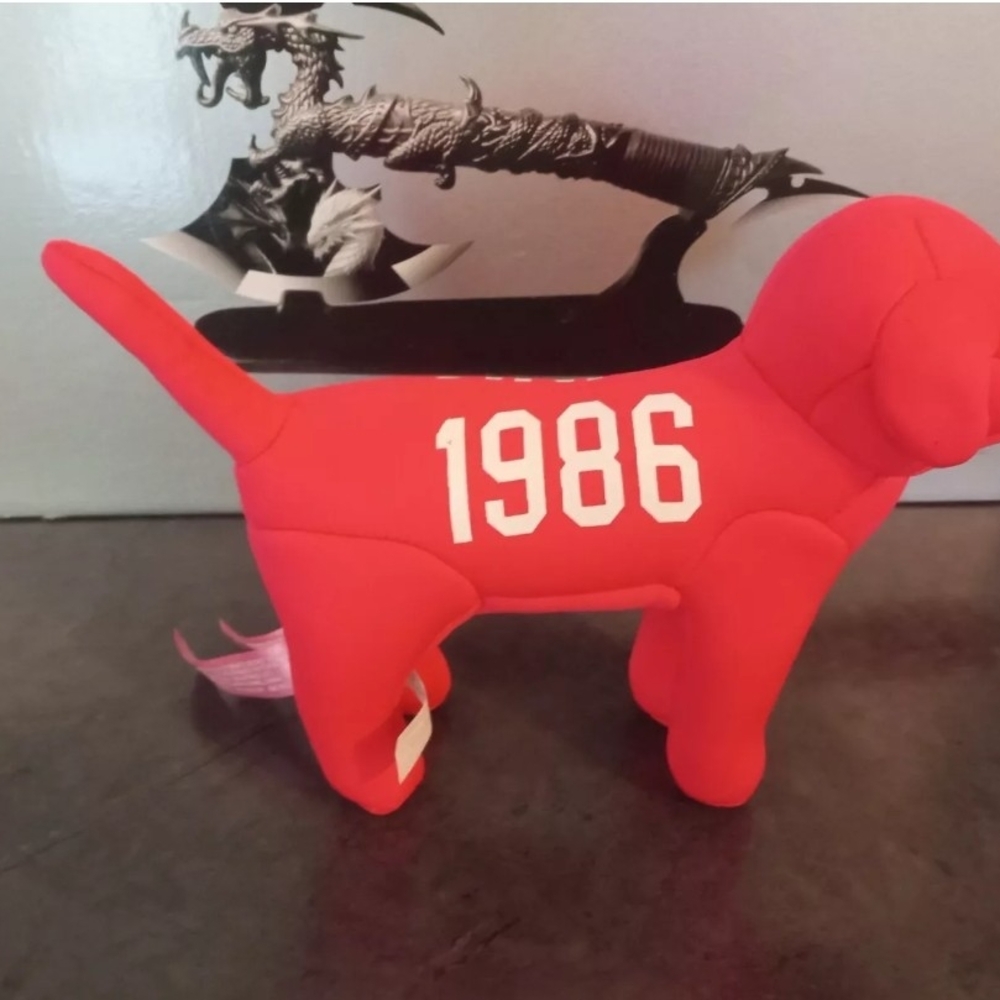 Vintage Victoria's Secret Plush Puppies PINK 1986 Pink Dog